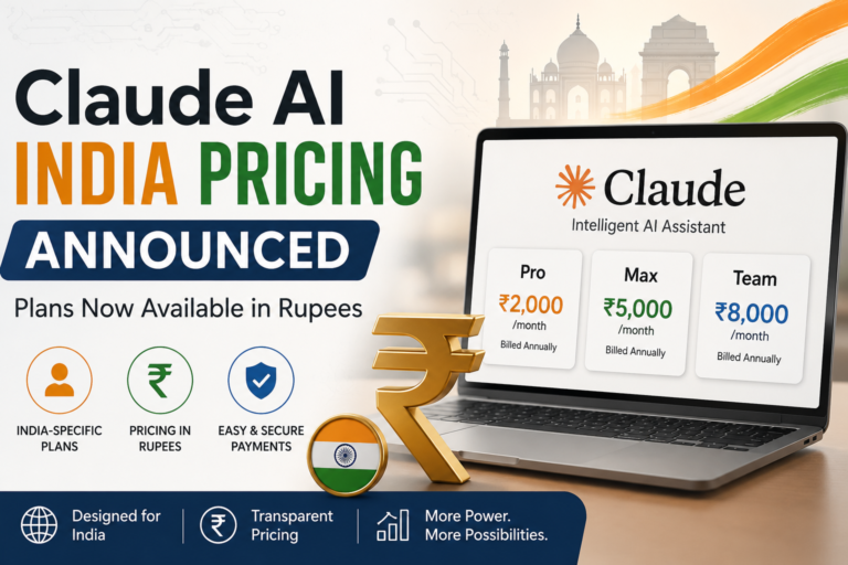 Claude AI India pricing announced with Indian Rupee subscription plans for users in India