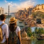 International travellers exploring India's diverse tourism destinations