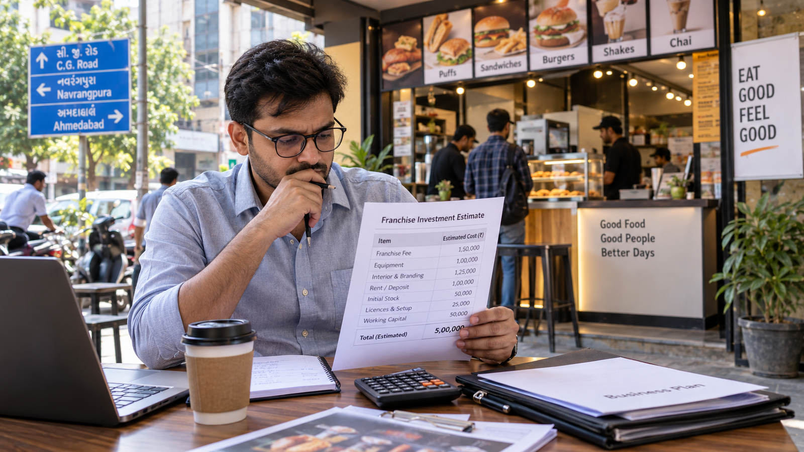 ₹5 Lakh Food Franchise in Ahmedabad: What Does That Budget Really Cover?
