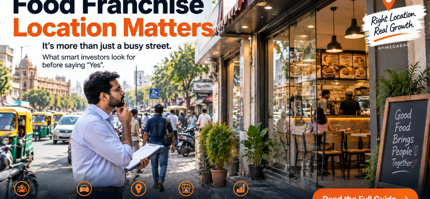 Investor evaluating a food franchise location in Ahmedabad