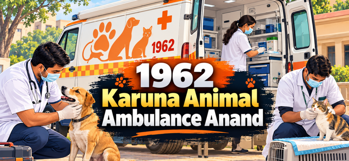 1962 Karuna Animal Ambulance Anand providing emergency veterinary care
