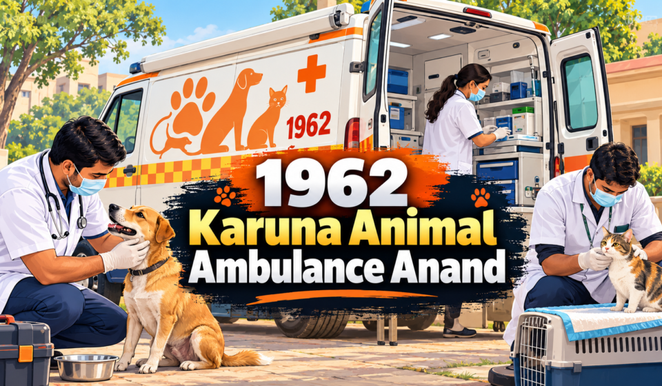 1962 Karuna Animal Ambulance Anand providing emergency veterinary care