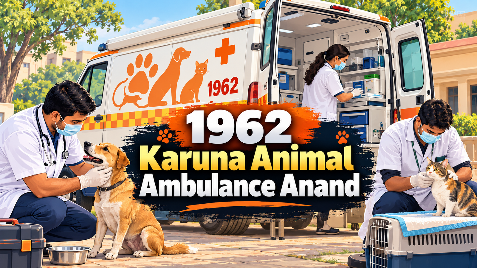 1962 Karuna Animal Ambulance Anand: 20,091થી વધુ અબોલ જીવોને સારવાર