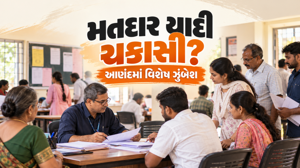 આણંદમાં મતદાર યાદી સુધારણા ઝુંબેશ દરમિયાન BLO દ્વારા નાગરિકોને મતદાર નોંધણી અંગે માર્ગદર્શન