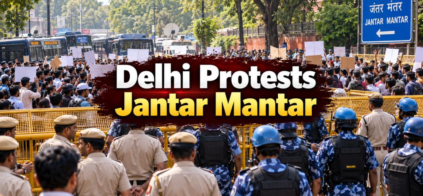 delhi-protests-jantar-mantar-150-detained