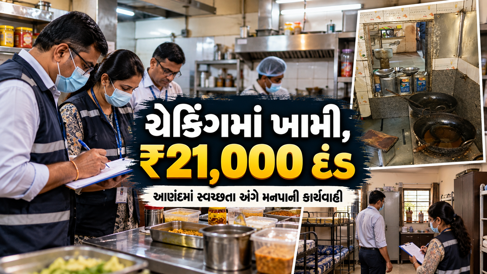 Anand Food Safety Inspection: બે સ્થળોએ ₹21,000નો દંડ